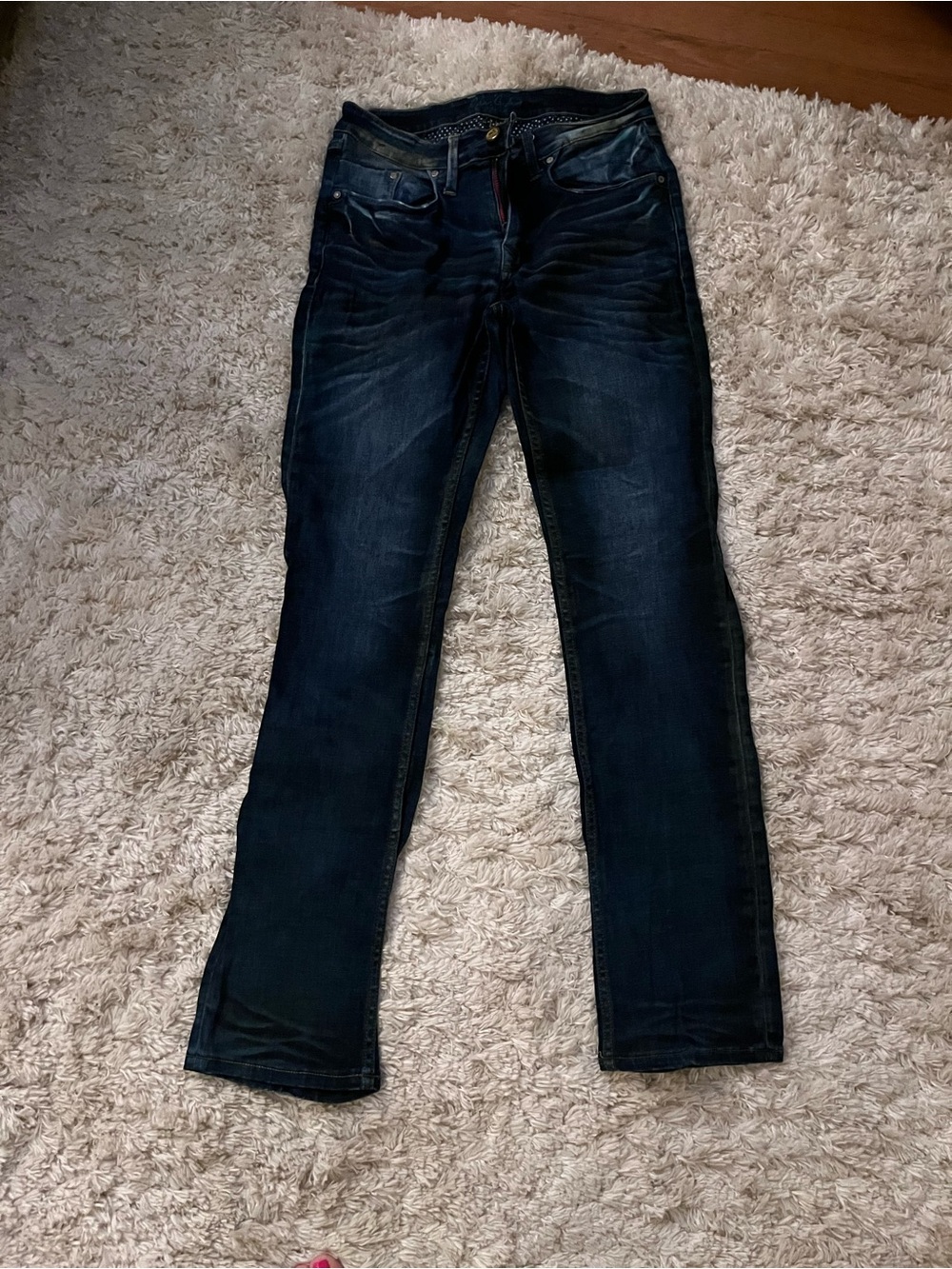 Robert Graham Men's Dark Indigo Straight Jeans